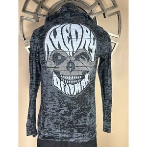 THEORY OF A DEADMAN Light Pullover Shirt Hoodie Women's XL Double-Sided  Skull